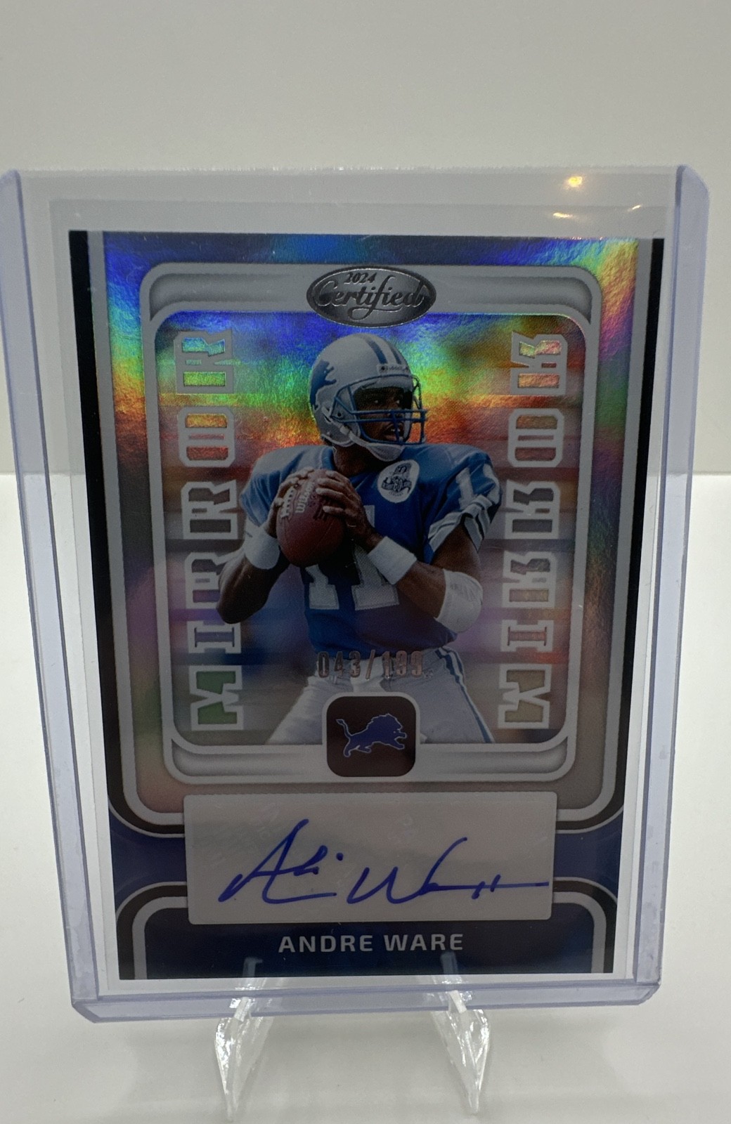2024 Panini Certified - Mirror Signatures Andre Ware #MS-AW /199 (AU)