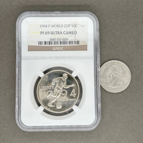 Estate Copper & Nickel 1994 P World Cup 50 Cent Coin NGC PF 69 Ultra Cameo - Picture 4 of 4