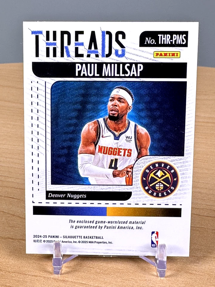Paul Millsap 丹佛掘金 2024 - 25 帕尼尼剪影 2 色游戏穿布贴 — 第 4/4 张图片