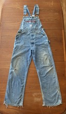 Vintage Pointer Brand Men s Denim Overalls 34x31 Distressed Flaws Workwear USA