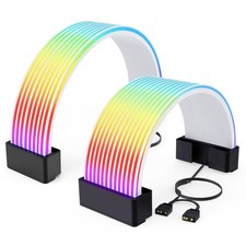 Auotac RGB Cables Cover Kit, Flex Power Cable for 10.5 inches, Black