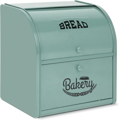 Stainless Steel Bread Box, 2 Layer Roll Top Bread Boxes, Large Capacity Food ...