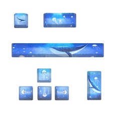 Cute SPACE ENTER Keycaps OEM PBT Dye Sub Keycap for Mechanical Keyboard DIY