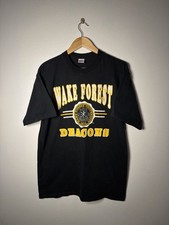 VTG 80s Wake Forest University Demon Deacons Shirt Crest Single Stitch Sz XL