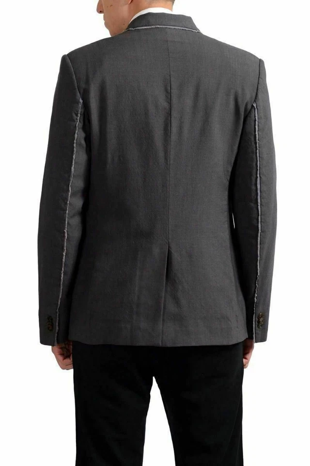 Blazer Abrigo Deportivo Maison Martin Margiela Para Hombre 100% Lana Gris EE. UU. 38 IT 48 Foto 2 de 4