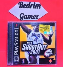 NBA Shootout 2001 COMPLETE Black Label Sony PS1 Video Games 989 Sports