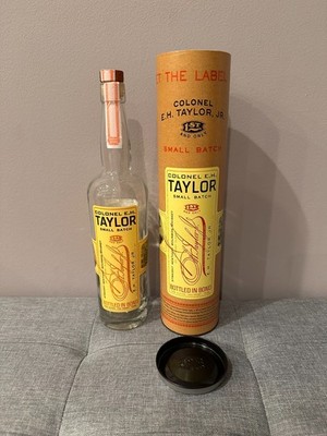 Colonel EH Taylor Small Batch Bourbon Empty Unwashed Bottle and Tube 750ml