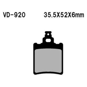 For KTM 65 2000-2003 Vesrah VD-920 Rear Organic Semi-Metallic Brake Pads Foto 2 de 2