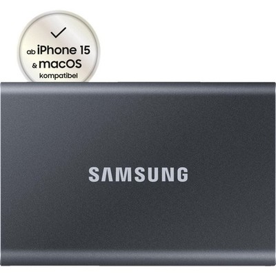 Samsung Portable SSD T7 PC/Mac 1 TB SSD Festplatte extern Titan grey