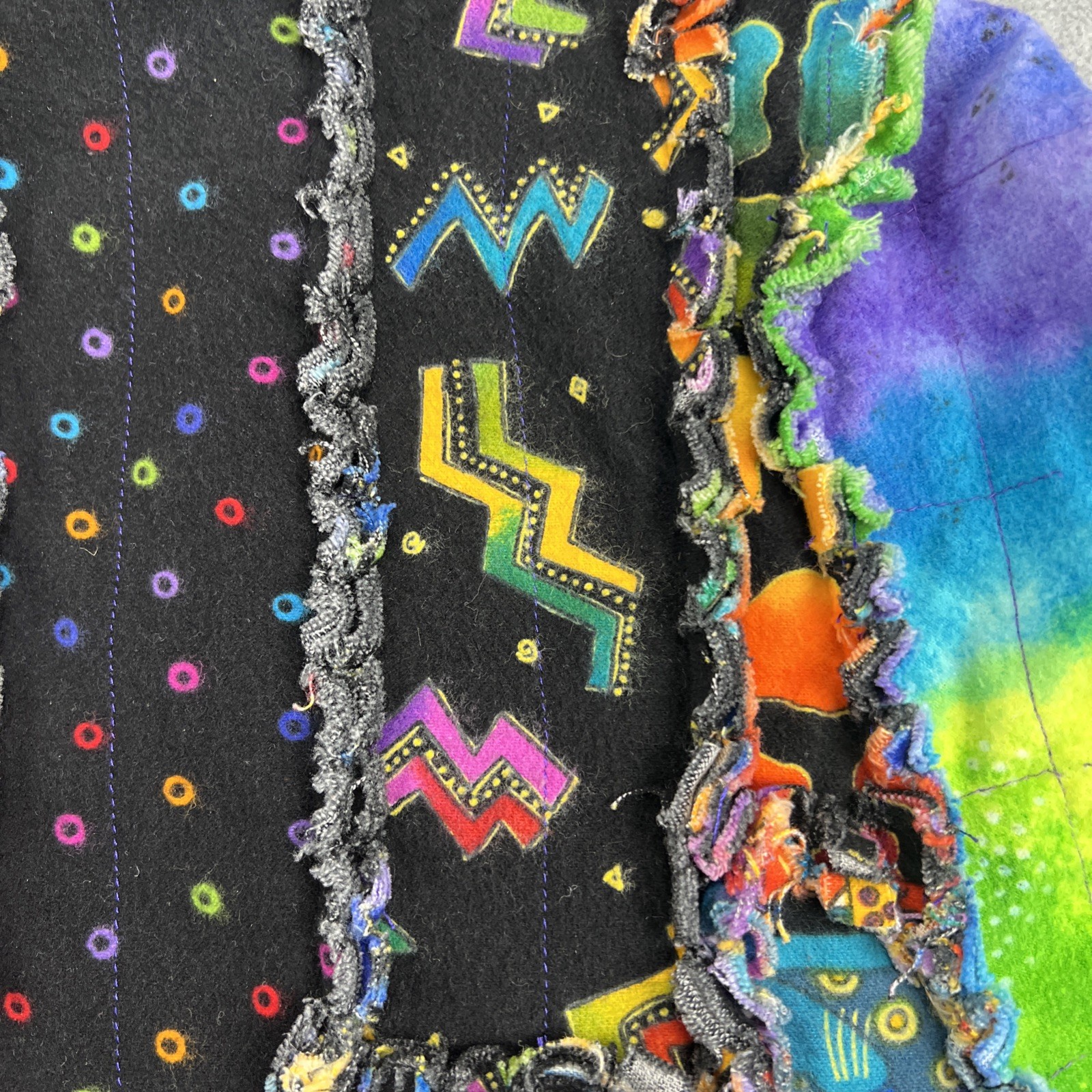 Patchwork Coat Psychedelic Handmade Hippy Boho Co… - image 10