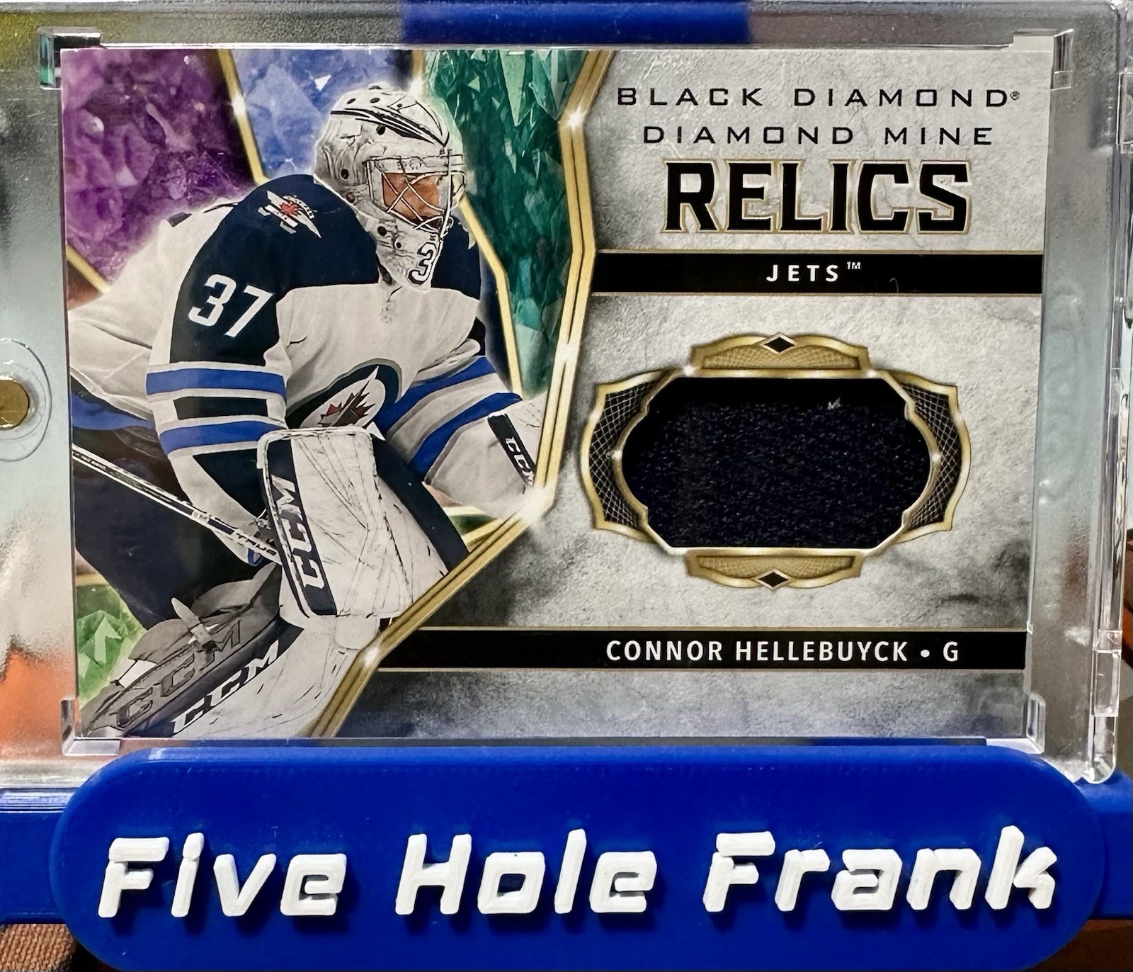 2020-21 Upper Deck Black Diamond - Diamond Mine Relics Connor Hellebuyck #DMR-CH