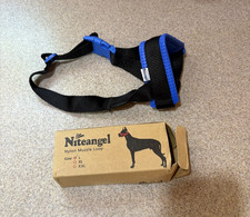 NIB Niteangel Nylon Dog Muzzle Loop Size Large Blue  Black