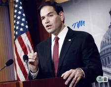 Marco Rubio Signed Autograph 8x10 Photo Secretary of State Senator Beckett COA