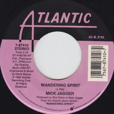 Mick Jagger Sweet Thing / Wandering Spirit Vinyl Single 7inch Atlantic