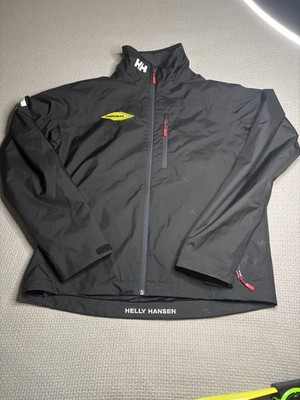 Helly Hansen Crew Sailing Midlayer Mens Large Long Sleeve Black Full Zip Jacket