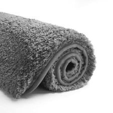 Large Extra Soft and Absorbent Shaggy Bath Mat 24 x 40, Dark Grey Machine W...