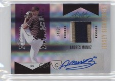 2020 Panini Absolute Jersey Signatures Purple 24/25 Andres Munoz Auto b8h