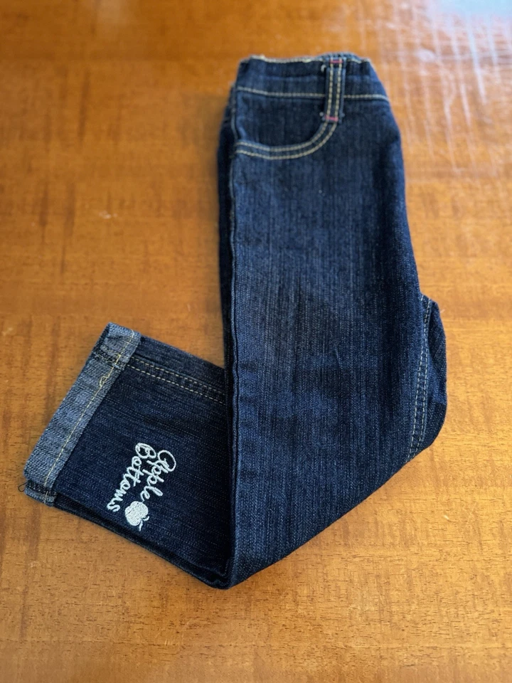 Pantalones de mezclilla para niñas pequeñas 24 meses con detalles bordados azul 24M NUEVO Foto 2 de 4
