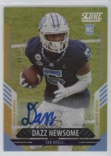 2021 Score Rookies Gold Zone Signatures 33/50 Dazz Newsome #370 Auto 06i8