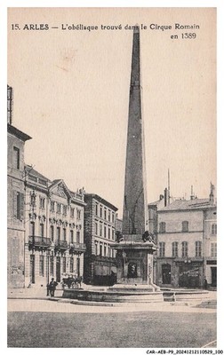 CAR-AEBP9-0490-13 - ARLES - L'obélisque trouvé dans le cirque romain en 1389