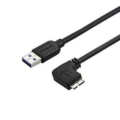StarTech.com 0.5m 20in Slim Micro USB 3.0 Cable M/M - Right-Angle Micro-USB - US