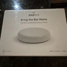 Barsys Smart Coaster Drink Mixer White Solid Pattern App Control for Cocktails