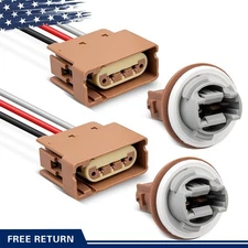 2PCS Tail Light Brake Signal Lamp Socket & Harness For Ford F250 F350 Super Duty