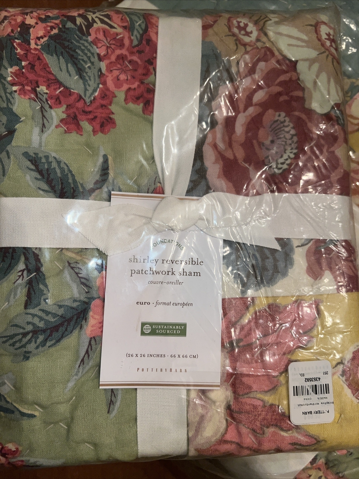 Pottery Barn Shirley Reversible Patchwork F/Q Quilt W/2 Euro Shams eBay