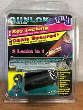 PRO-LOK GUNLOK - GL200 - KEY LOCKING - CABLE SECURED - 2 LOCKS IN 1 - NIP