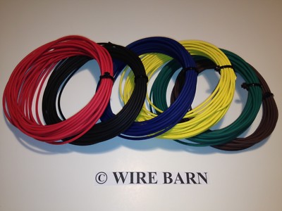 AUTOMOTIVE  WIRE - 12 GAUGE -HIGH TEMP GXL WIRE -SIX (6) COLORS - 25' EACH COLOR
