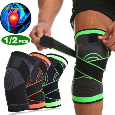 Knee Compression Support Sleeve Brace Gym Sport Joint Pain Relief Arthritis Pad