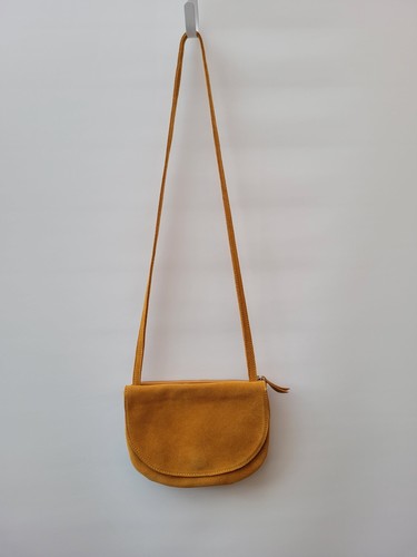 Urban Outfitters Yellow Tan Suede Leather Handbag cross body Messenger Bag NEW❤ - Picture 9 of 12