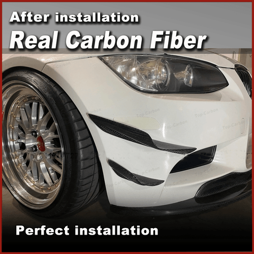 Carbon Front Splitter Flaps Canard Wings Frontlippe für BMW E90 E92 E93 M3 05-12 - Picture 3 of 11
