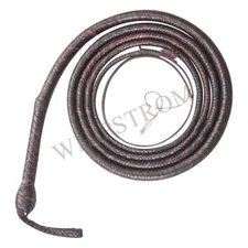 Indiana Jones Style Bullhide Whip Bullwhip in Brown, 3FT-16FT