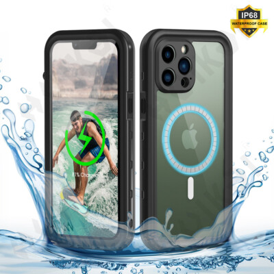  Für iPhone 14 Plus 14 Pro Max magnetisch IP68 wasserdicht 360° Ganzkörper Hülle Cover