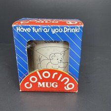 Vtg Emson Childs Coloring Mug 1989 Snap Together With 4 Inserts DIY Craft NEW