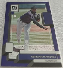 2022 Donruss Baseball German Marquez Colorado Rockies Holo Purple Parallel #190