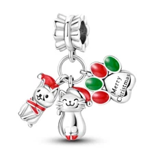 MULA European Cute Christmas Pet DIY Charm Fit Women Bracelet 925 Silver Plated