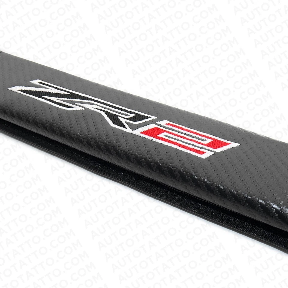 Chevy ZR2 Carbon Car Seat Belt Cover Safety Shoulder Strap Cushion Pad Harness - Image 4 of 4