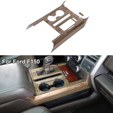 Gear Shift Panel /Cup Holder Cover Trim Frame For Ford F150 2015-2020 Wood Grain