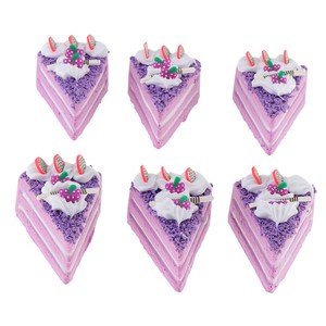 6 Pcs Gateau Artificiel Assorti Faux Triangle Gateau Modele Accessoires De Ebay
