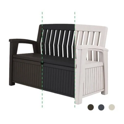 Keter Gartenbank >>Patio<< mit Stauraum, Truhenbank Kissenbox Auflagenbox Bank