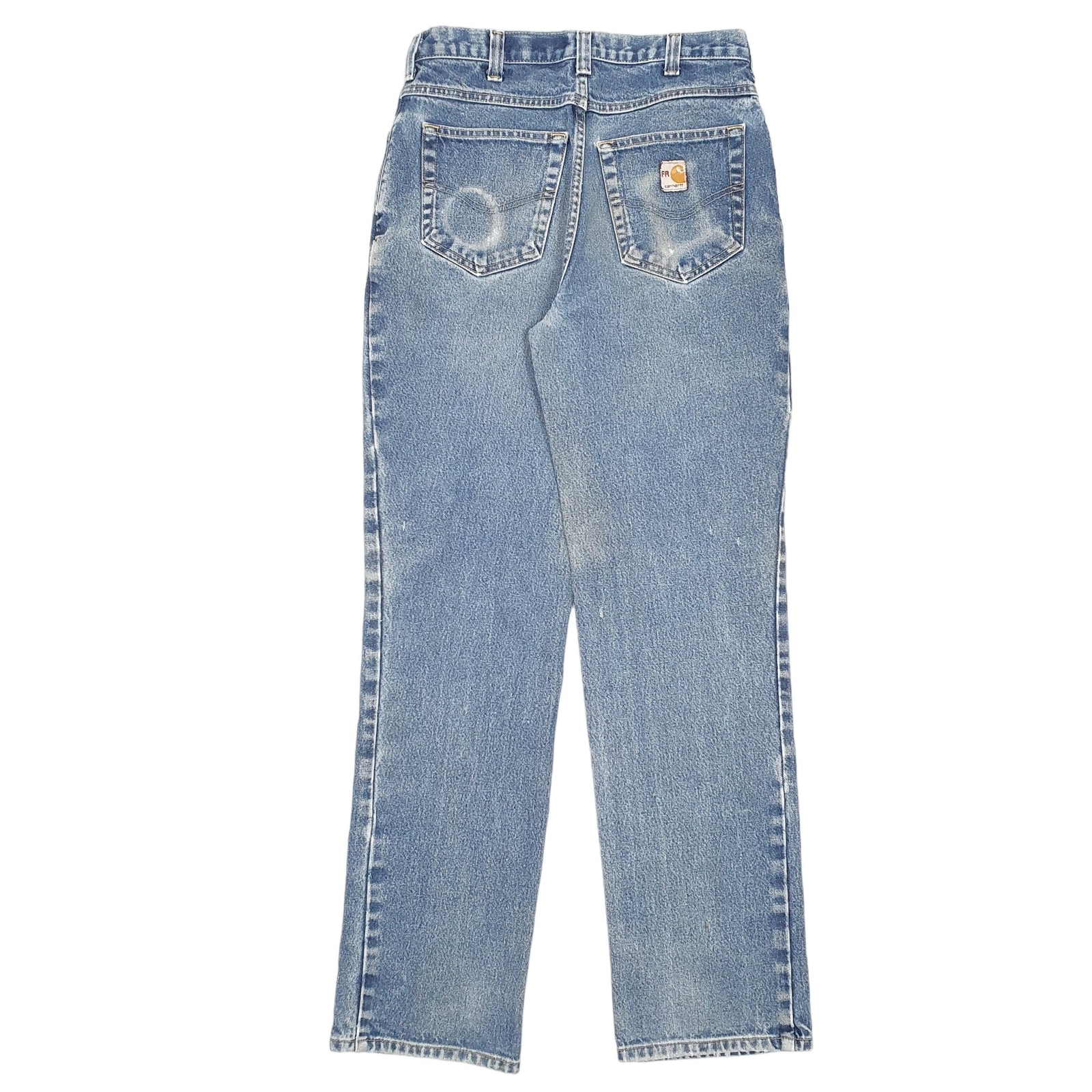 CARHARTT B26 Jeans Regular Fit Blue Denim Trousers Mens Flame Resistant W30 L34 image 3