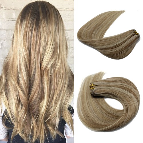 Double Weft Human Hair Extensions Weave Remy Real Russian Straight Hair 100g 12A - Picture 66 of 74