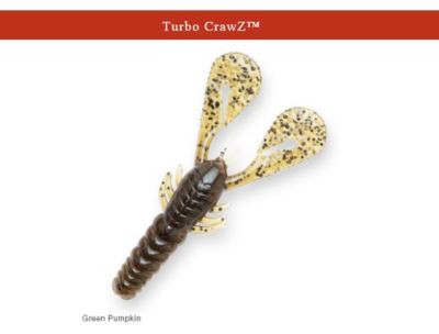 Z-Man Turbo CrawZ 4'' Green Pumpkin 6 Pack Soft Plastic TCRAW4-46 Crawdad