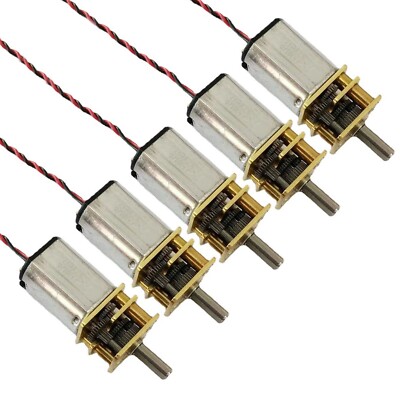 5Pcs Metal DC 3V-9V Mini N20 Gear Motor Slow Speed Gearbox for DIY Robot Car