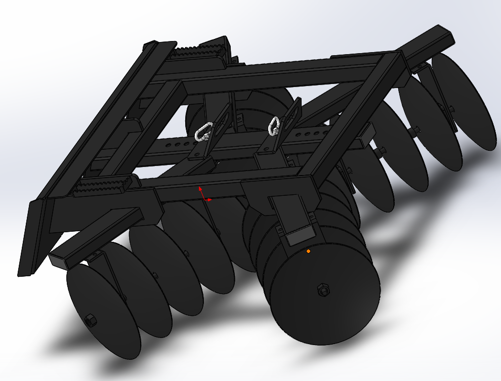 AGT 78'' Skid Steer Notched Disc Harrow Attachment 18" Diameter Dotched