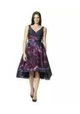 Lela Rose Purple Summer 50’s Look Party Watercolor Target Neiman Marcus Sz 4