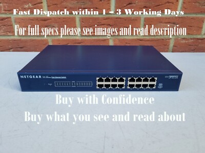 Netgear JFS516 Prosafe 16 x RJ-45 Ports 10/100 Base-T. Netgear Prosafe 16 Port