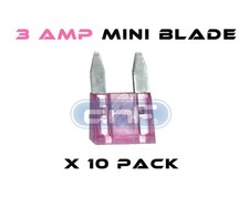 10 PACK 3 AMP ATS/ ATC MINI BLADE 12V AUTOMOBILE FUSE - FREE SAME DAY SHIPPING